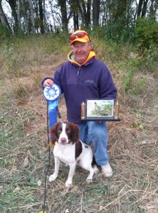 Taz with his 1st place bling.